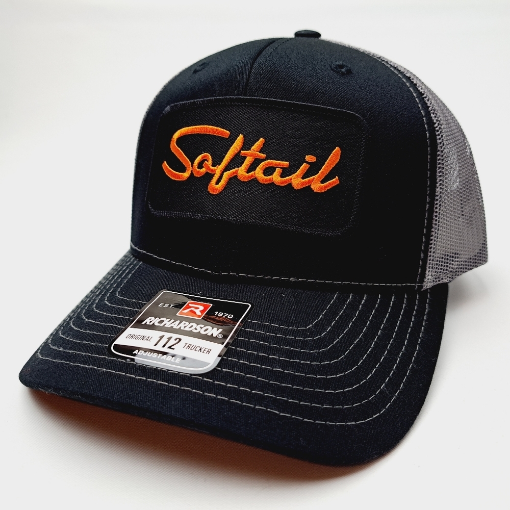 Softail Harley Richardson 112 Trucker Embroidered Patch Mesh Snapback Cap H…